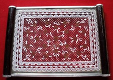 plateau  art deco en verre &