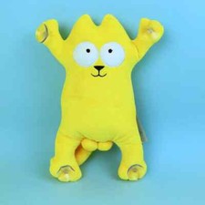 Peluche Chat de Simon, 30 cm - Jouet dans la voiture - Jaune