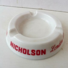 Cendrier Ashtray publicitaire - NICHOLSON LONDON DRY GIN - 16 cm Ø 