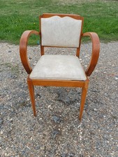 Fauteuil Bridge Hétre et Skai Beige