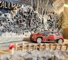 Diorama Rallye. CITROEN C3 RALLY 2 MONTE-CARLO 23 Y. Rossel IXO 1/43 ⚠️inclue⚠️