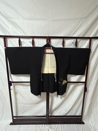 Kimono japonais haori - kimono, noir