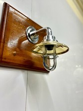 APPLIQUE ANCIENNE DESIGN EXTÉRIEUR MARINE ALUMINIUM 90 DEGRÉS - ABAT-JOUR LAITON