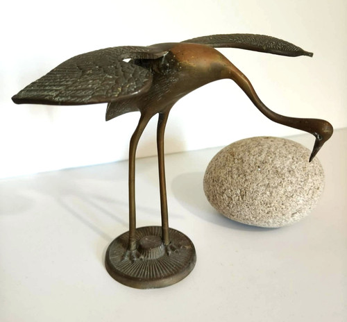 Sculpture grue héron - héron, en