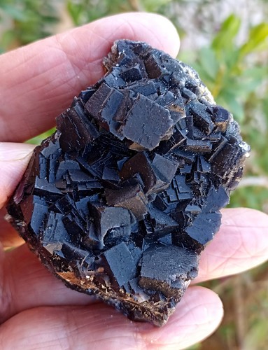 Fluorite noire fluorescente