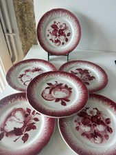 6 PETITES ASSIETTES ROSES