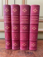E. LITTRE DICTIONNAIRE DE LA LANGUE FRANÇAISE SERIE COMPLETE 4 VOLUMES