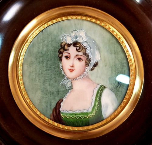 Ancienne peinture miniature - peinture,