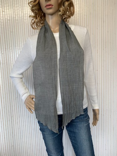 Foulard écharpe fine grise - , en