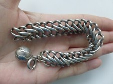 bracelet ancien argent poinçon 20gr, 18x1,7cm tbé 1 maillon ouvert 
