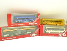 Herpa 1/87 HO - Lot de 4 Car Autocar Mercedes et Kassbohrer Setra