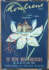 AFFICHE ANCIENNE MONTREUX