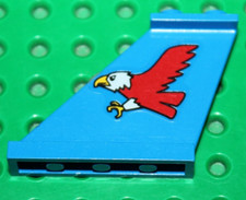 Lego Blue Tail 4x1x3 with Red