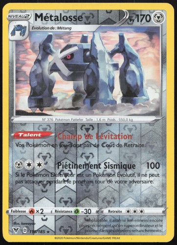 Carte pokémon métalosse - carte,