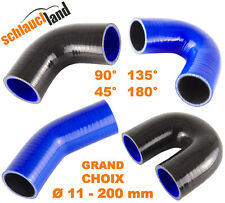 TUYAU COUDES 45 90 135 180° Degrés SILICONE TUBE DURITE Air Eau Gaz Gomme IC AIR