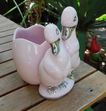 Vase Cache Pot Oeuf Canards Art Déco Signé Deutschland