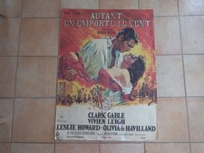 Ancienne  Affiche  AUTANT EN EMPORTE LE VENT Clark Gable/Vivien Leigh