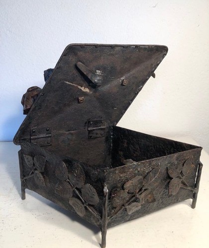 Rare boîte fer forgé art - rare, en