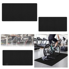 Tapis de vélo elliptique noir pour vélo d'appartement, rameur et