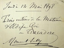 ✒ L.A.S MOUNET SULLY acteur Comédie Française