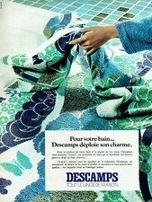  publicité Advertising 0422 1971   Descamps linge de maison  drap de bain 
