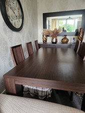 table à manger extensible   6 chaises assorties