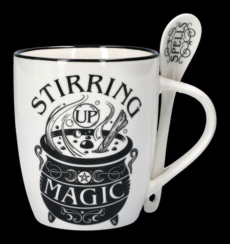 Tasse avec cuillère - tasse,