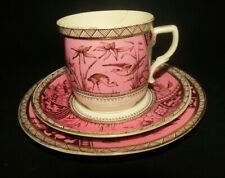 tasse à thé THOMAS FELL & CO DECOR oiseau trio set dated  2 october 1883 congo