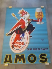 AFFICHE ORIGINALE BIERE AMOS