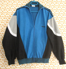 Veste Vintage Laser ciel noire ADIDAS Ventex Football Jacket France - 180 / L