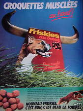 PUBLICITÉ 1981 FRISKIES LES CROQUETTES MUSCLÉES AU BOEUF - BOXER - ADVERTISING 