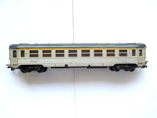 Wagon Troby Voyageurs 1ère classe Inox Gris Toit Noir Liseret Jaune  