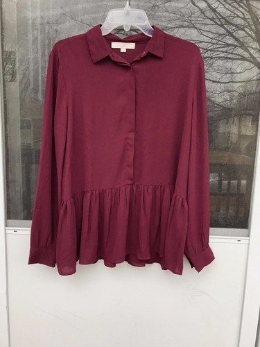 Ann taylor loft maroon blouse - taylor,