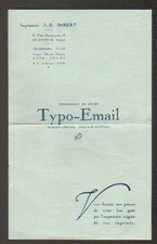 SAINT-ETIENNE (42) IMPRIMERIE TYPO-EMAIL "J.B. IMBERT" en 1929
