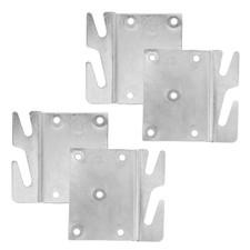  Lot de 4 plaques de fixation pour barres de lit en bois - Supports robustes