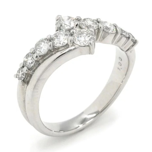 Bague serti pavé diamant 0 - bague, 1,0