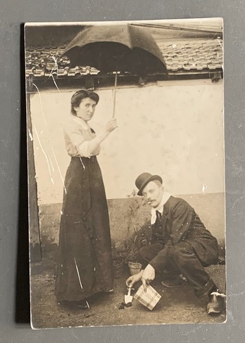 Carte photo ancienne drole - drole, gag