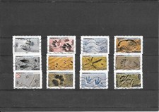 FRANCE 2021 EMPREINTES D' ANIMAUX SERIE COMPLETE DE 12 TIMBRES OBLITERES