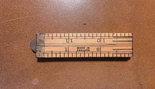 Ancien Mètre miniature de poche anglais XX° siècle (12 inches)