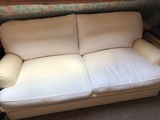 Canapé blanc 2 places déhoussable en duvet