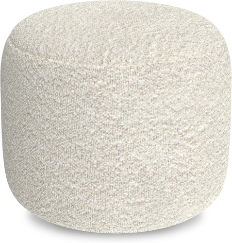Chantal round pouf white - 18",