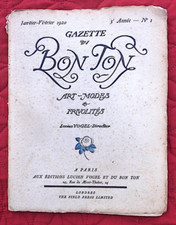 MODE FASHION GAZETTE BON TON 1920 N° 1  avec carnet croquis Raoul DUFY   27