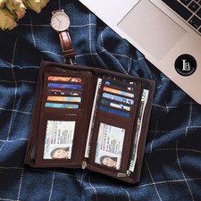 Rfid Blocage Cuir Véritable