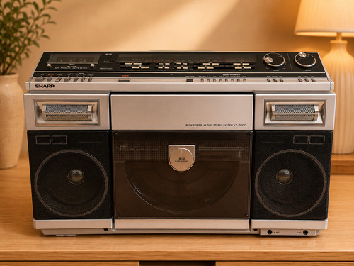 Boombox cassette vinyle sharp - boombox,