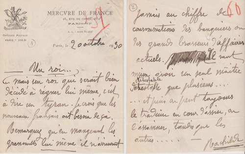 Rare lettre autographe signee - rare,