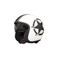 Casque Moto Jet Premier Vintage Star BM 8 BM8 Blanc Mat Stella Helmet Retro