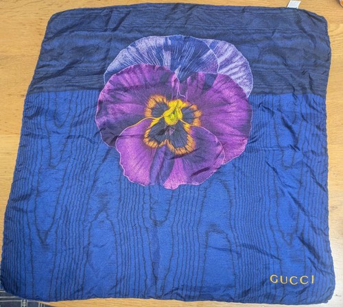 Foulard floral gucci bleu avec - floral,