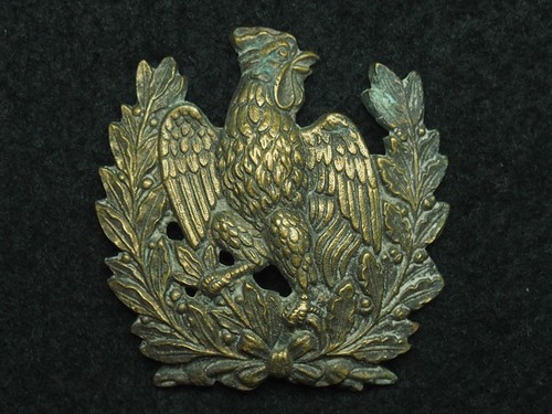 Plaque bronze insigne coq - au,