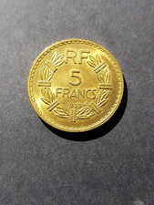 SUPERBE 5 FRANCS BRONZE-ALU LAVRILLER 1939 .