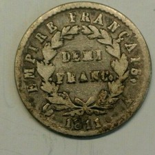 NAPOLEON  DEMI FRANC 1811 A 